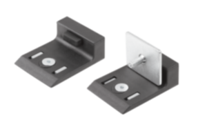 Dveřní dorazy z plastu pro hliníkový profil s tlumením nebo s magnetickým uzávěrem Dveřní dorazy z plastu pro hliníkový profil s tlumením nebo s magnetickým uzávěrem