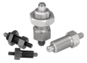 Indexing plungers, steel or stainless steel with threaded pin - inch Indexing plungers, steel or stainless steel with threaded pin - inch