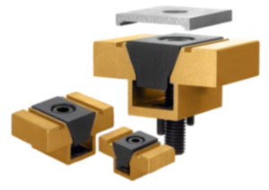 Wedge clamps with aluminium channel and machining allowance Wedge clamps with aluminium channel and machining allowance