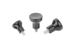 Hřibovité ovládací knoflíky z duroplastu s vnějším závitem Hřibovité ovládací knoflíky z duroplastu s vnějším závitem