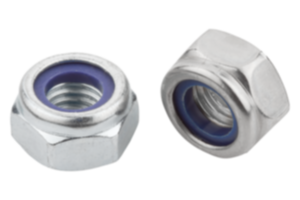 Šestihranné matice s upínacím dílem z polyamidu nízké provedení, rozšířená norma DIN 985 Šestihranné matice s upínacím dílem z polyamidu nízké provedení, rozšířená norma DIN 985