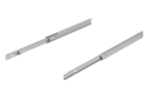 Teleskopické lišty, ocelové pro povrchovou montáž, částečné vysunutí, oboustranně, nosnost do 35 kg Teleskopické lišty, ocelové pro povrchovou montáž, částečné vysunutí, oboustranně, nosnost do 35 kg