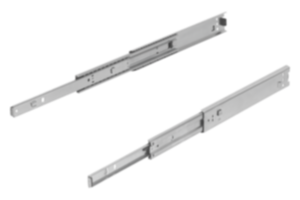 Teleskopické lišty, ocelové pro boční montáž, extra výsuv, nosnost do 60 kg Teleskopické lišty, ocelové pro boční montáž, extra výsuv, nosnost do 60 kg