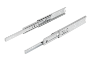 Steel telescopic slides for side mounting, full extension, load capacity up to 68 kg Steel telescopic slides for side mounting, full extension, load capacity up to 68 kg