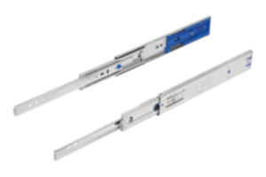 Steel telescopic slides for side mounting, full extension, load capacity up to 68 kg Steel telescopic slides for side mounting, full extension, load capacity up to 68 kg