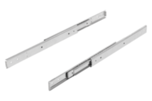 Teleskopické lišty, z nerezové oceli pro boční montáž, plný výsuv, nosnost do 80 kg Teleskopické lišty, z nerezové oceli pro boční montáž, plný výsuv, nosnost do 80 kg