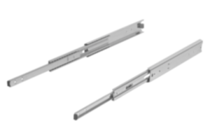 Teleskopické lišty, ocelové pro boční montáž, extra výsuv, nosnost do 100 kg Teleskopické lišty, ocelové pro boční montáž, extra výsuv, nosnost do 100 kg