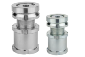 Výškově přestavitelné prvky z oceli nebo nerezové oceli s kulovou vyrovnávací podložkou a pojistnou maticí Výškově přestavitelné prvky z oceli nebo nerezové oceli s kulovou vyrovnávací podložkou a pojistnou maticí