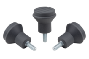 Knoflíky s hřibovou hlavou antibakteriální s vnějším závitem, ocelové části nerezové Knoflíky s hřibovou hlavou antibakteriální s vnějším závitem, ocelové části nerezové