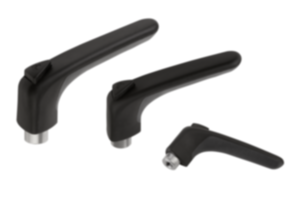Upínací páka z plastu, ergonomická, s vnitřním závitem, závitovou vložkou z nerezové oceli Upínací páka z plastu, ergonomická, s vnitřním závitem, závitovou vložkou z nerezové oceli