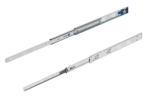 Telescopic slides, steel for side mounting, full extension, load capacity up to 35 kg Telescopic slides, steel for side mounting, full extension, load capacity up to 35 kg